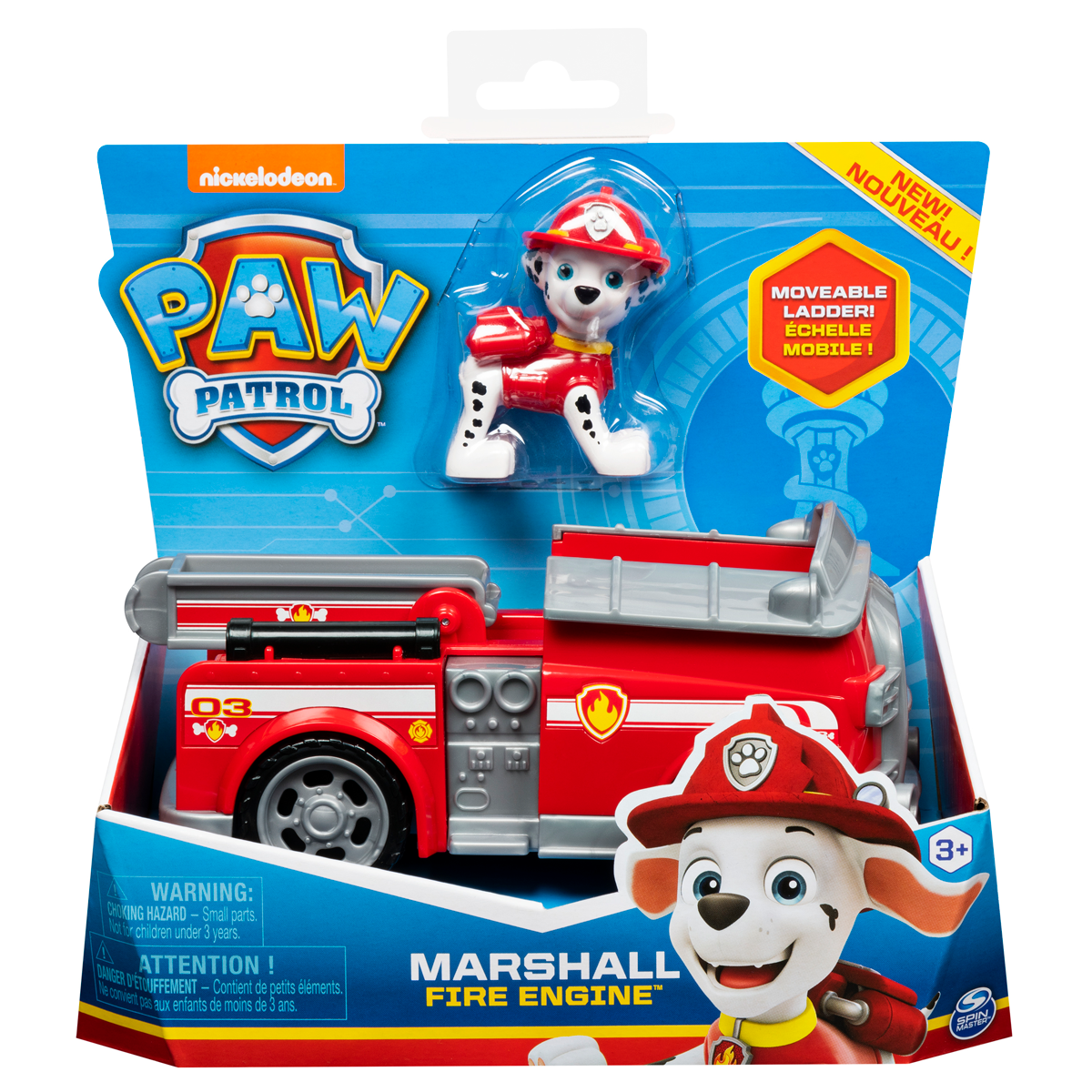 Paw Patrol Figure and Vehicle - Marshall and Firetruck