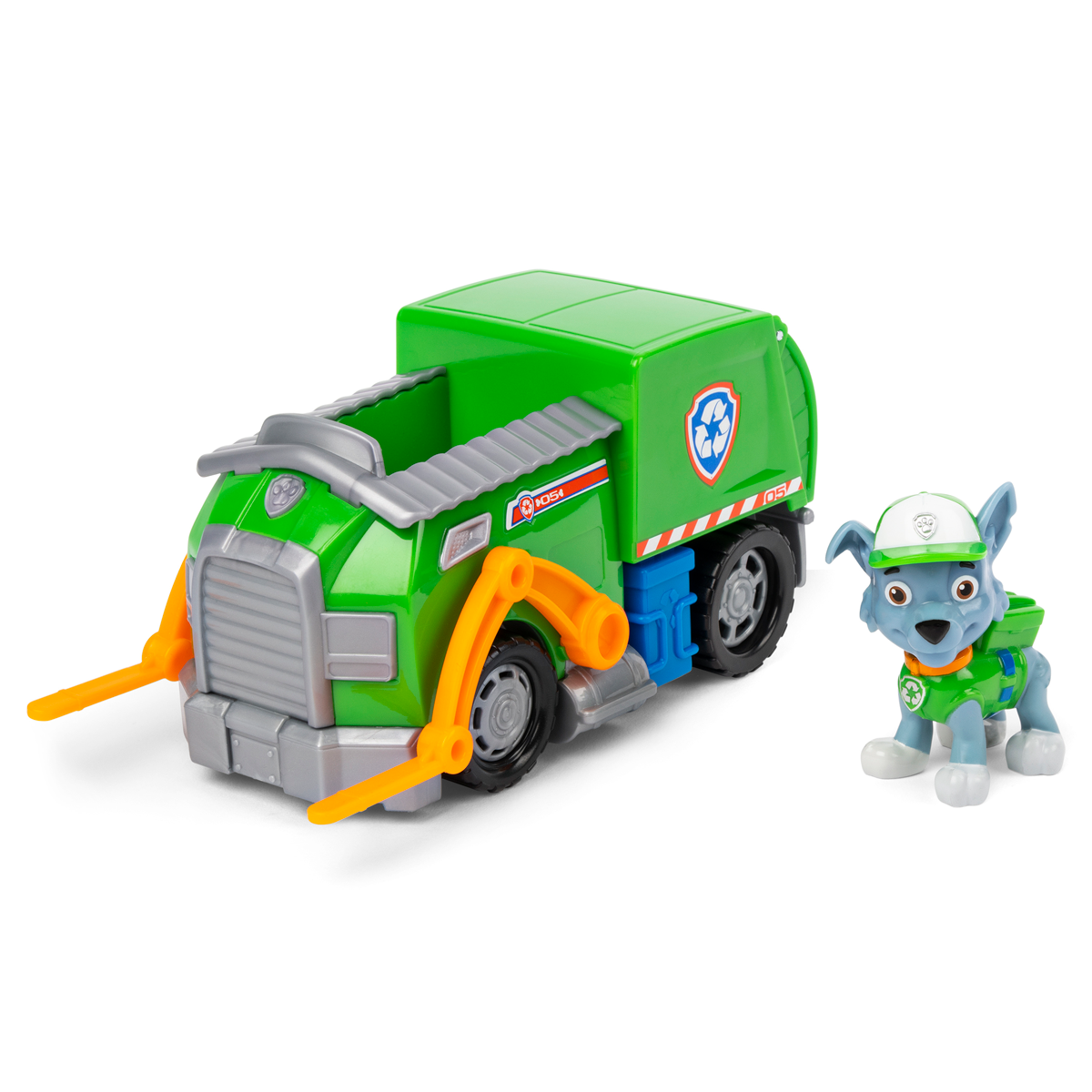 Paw Patrol Figure and Vehicle - Rocky and Recycle Truck