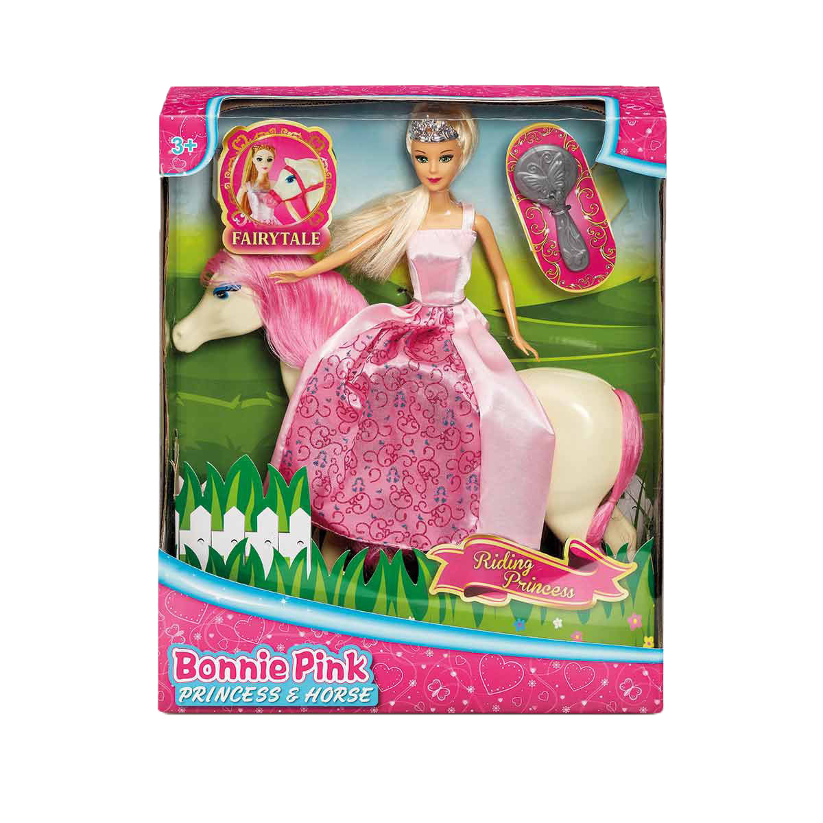Bonnie Pink Princess & Horse