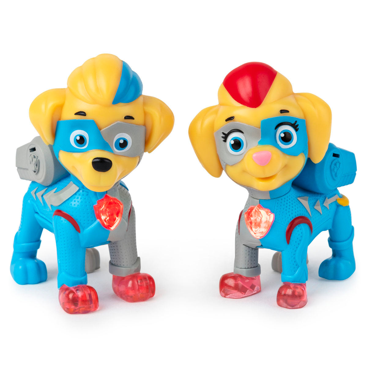 Paw Patrol Mighty Pups Super Paws Light-Up Mighty Twins Figures