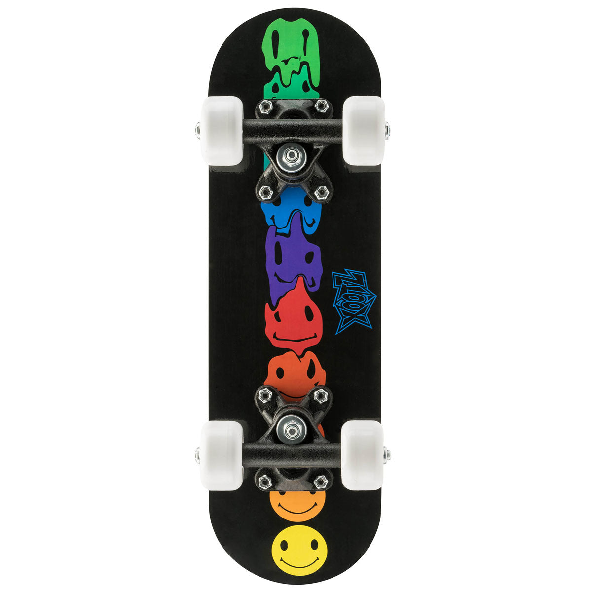 Xootz Mini Skateboard Rainbow Smiley