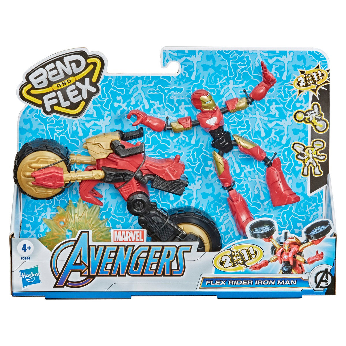 Bend & Flex Marvel Figure - Flex Rider Iron-Man