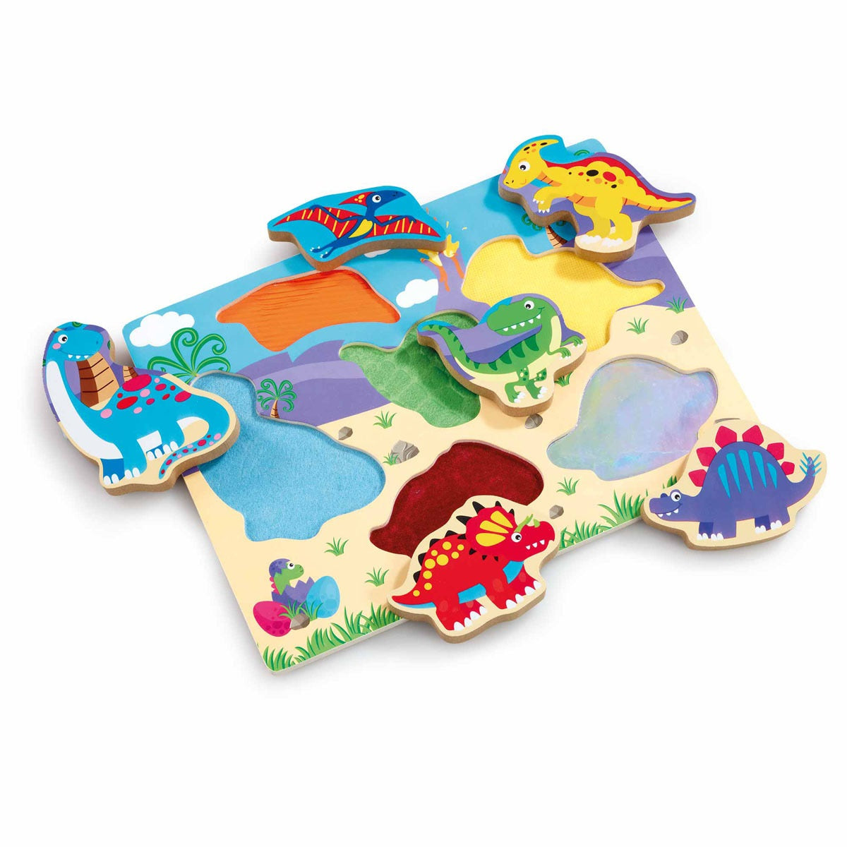 Woodlets Touch & Feel Dino Puzzle