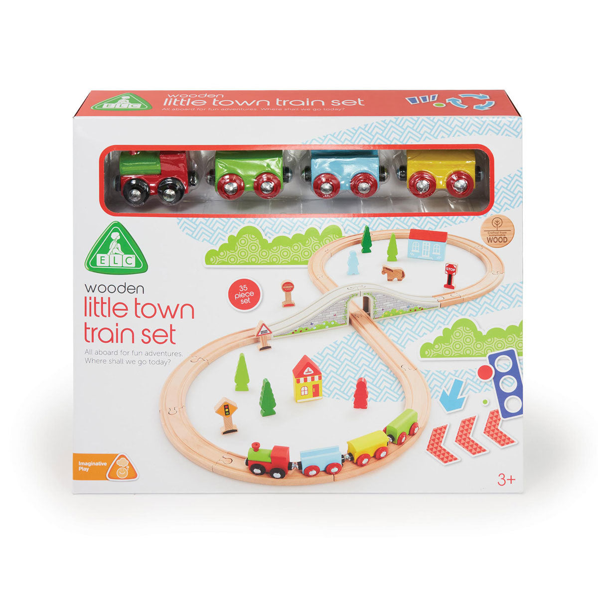 Early Learning Centre Wooden Little Town Train Set