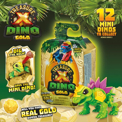 Treasure X Dino Gold Mini Dino (Styles Vary)