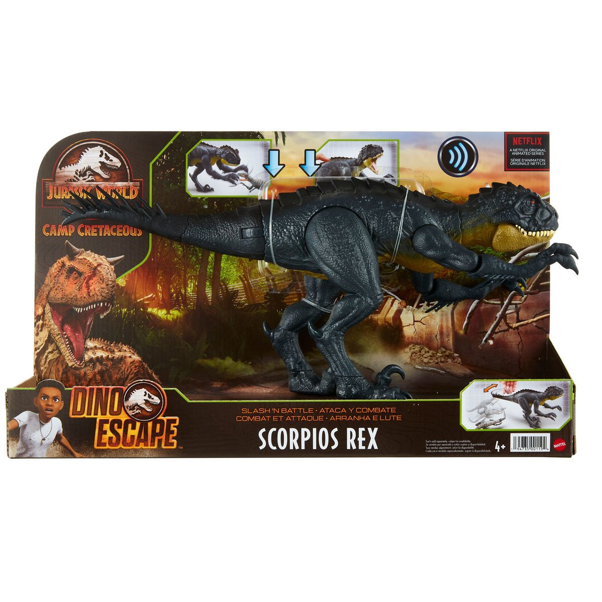 Jurassic World Slash ‘N Battle - Scorpios Rex 7.5' Dinosaur