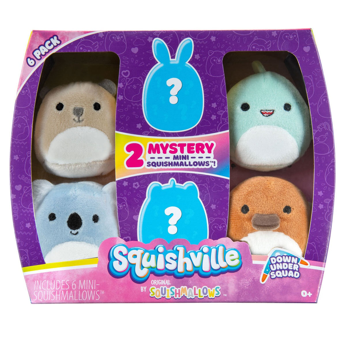 Squishville 2' Mini Squishmallows 6 Pack - Down Under Squad