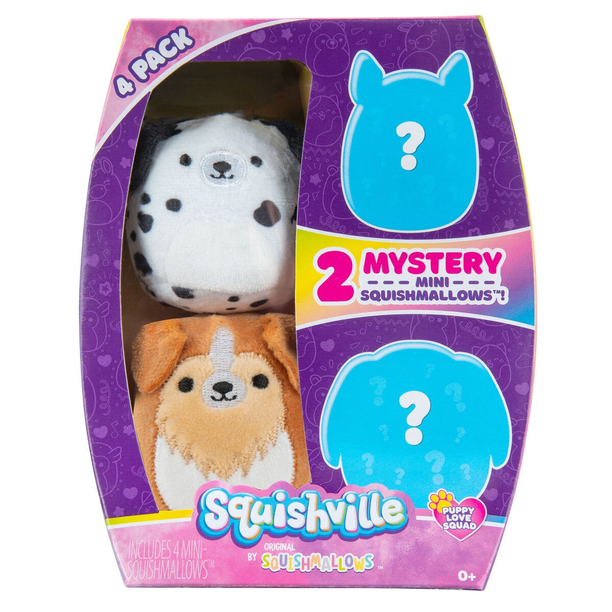 Squishville 2' Mini Squishmallows 4 Pack - Puppy Love Squad