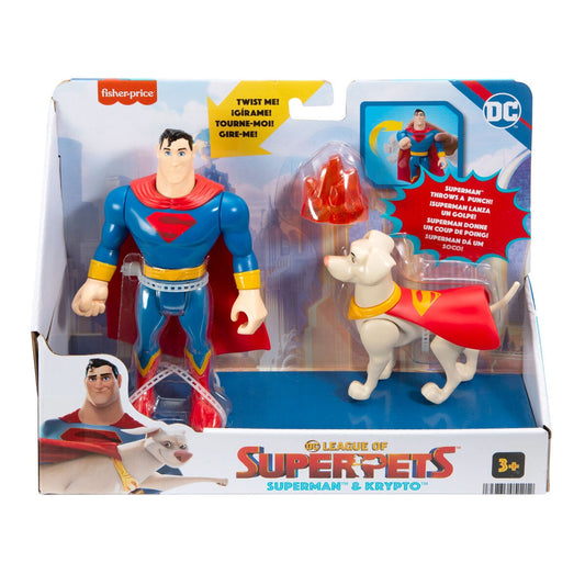 DC League of Super-Pets Superman & Krypto Figure 2 Pack