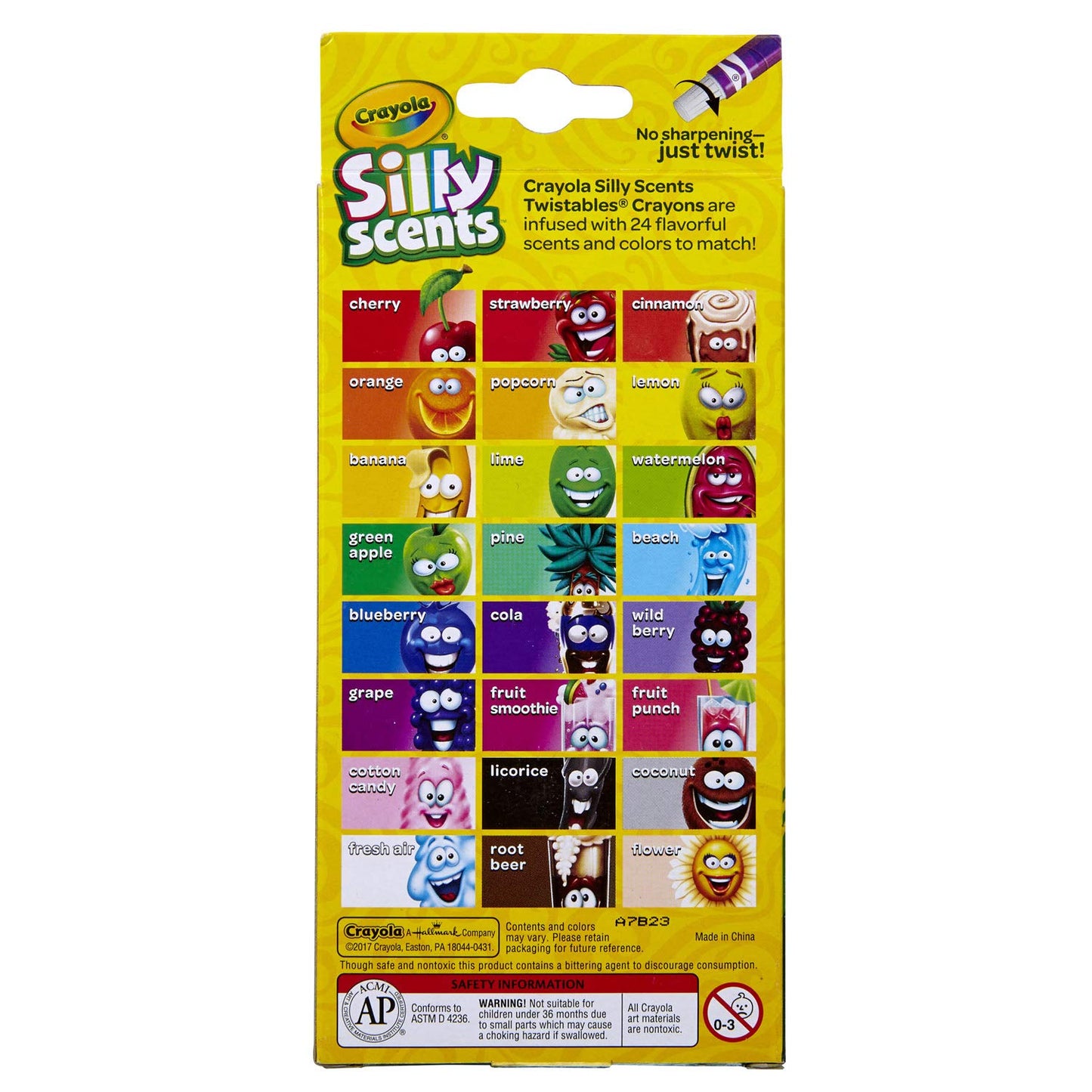 Crayola - Silly 24 Count Mini Twist Scented Crayons
