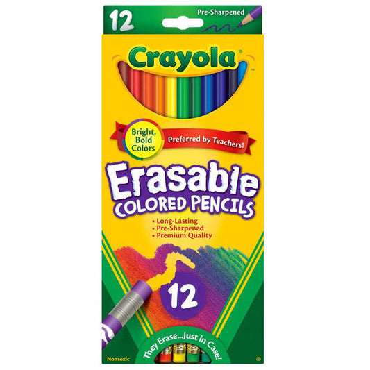 Crayola - 12 Erasable Colored Pencils