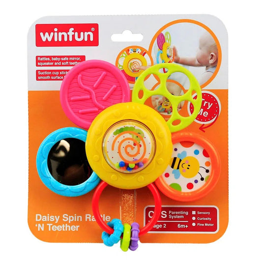 Winfun - Daisy Spin Rattle 'N Teether