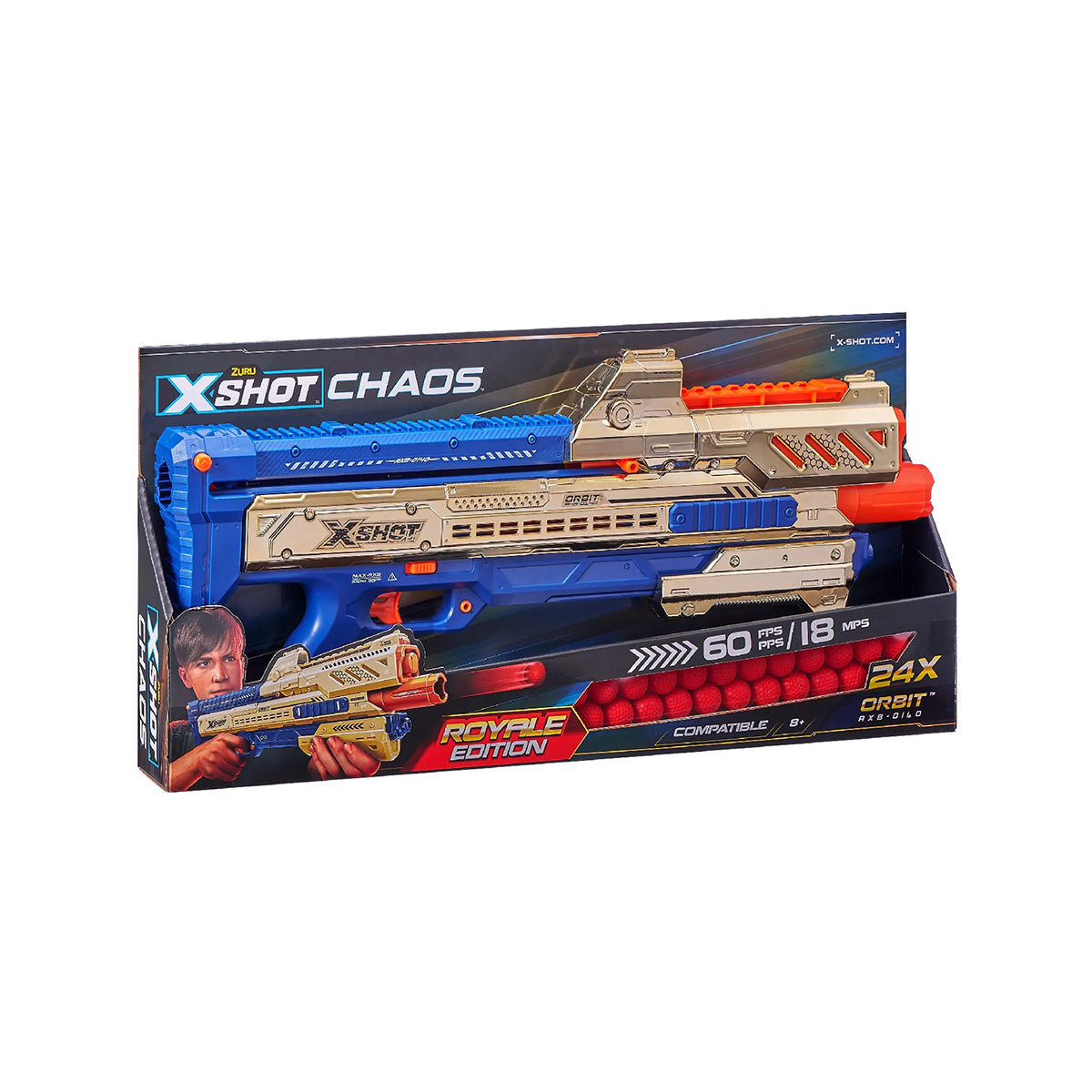 X-Shot Dart Ball Blaster CHAOS Golden