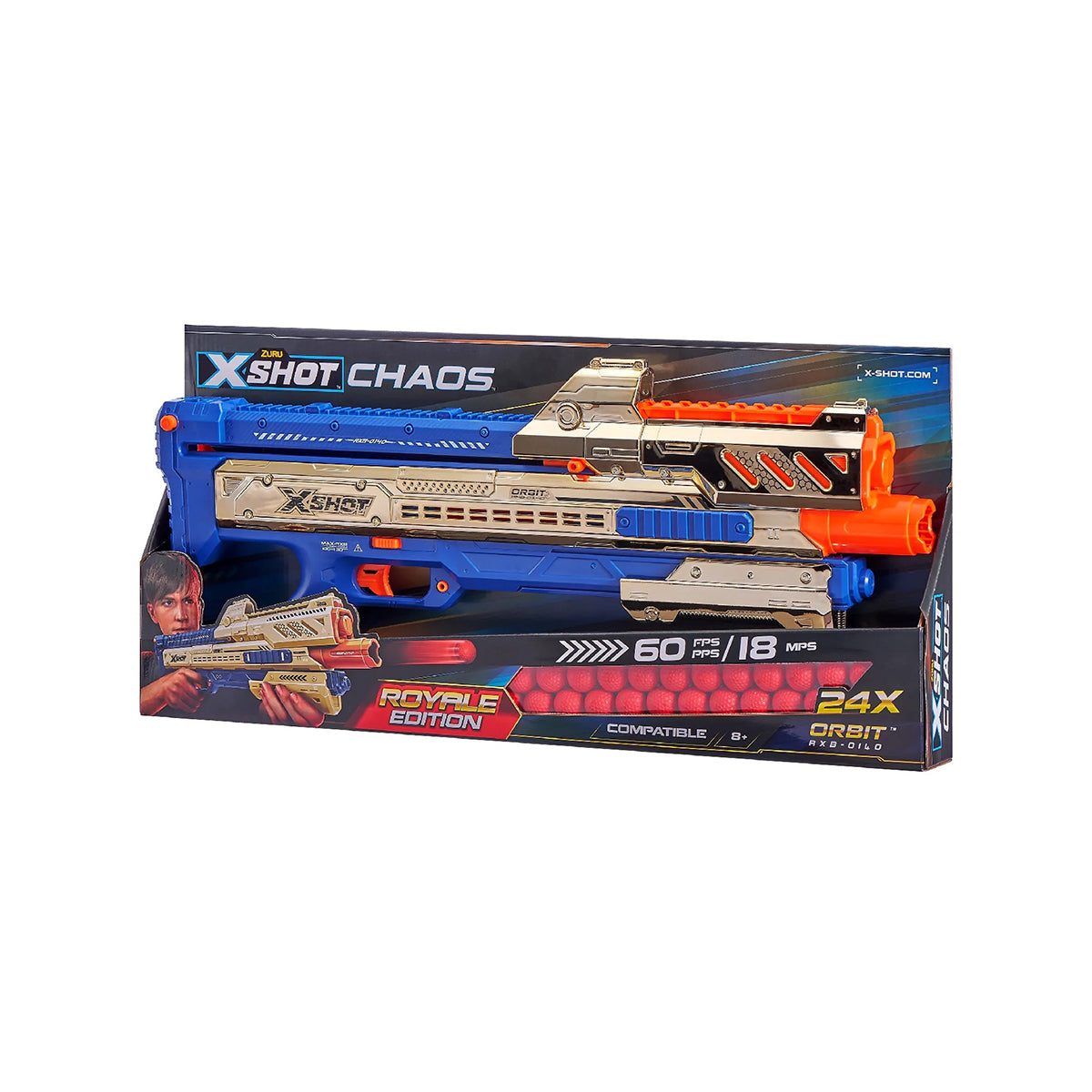 X-Shot Dart Ball Blaster CHAOS Golden