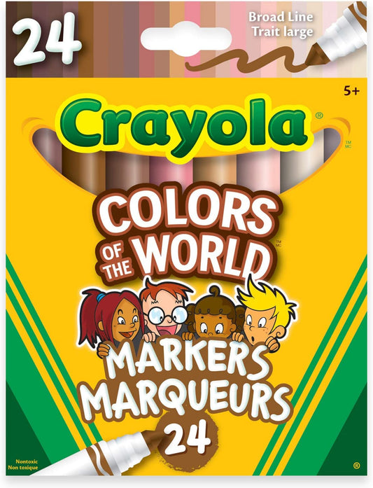 Crayola - Colours of The World Markers - 24CT