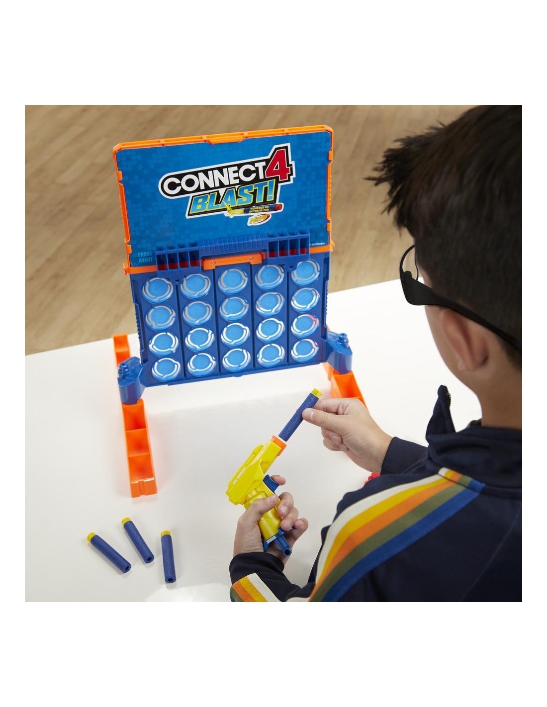 Connect 4 Blast Nerf - Blast Your Way To 4 In A Row 