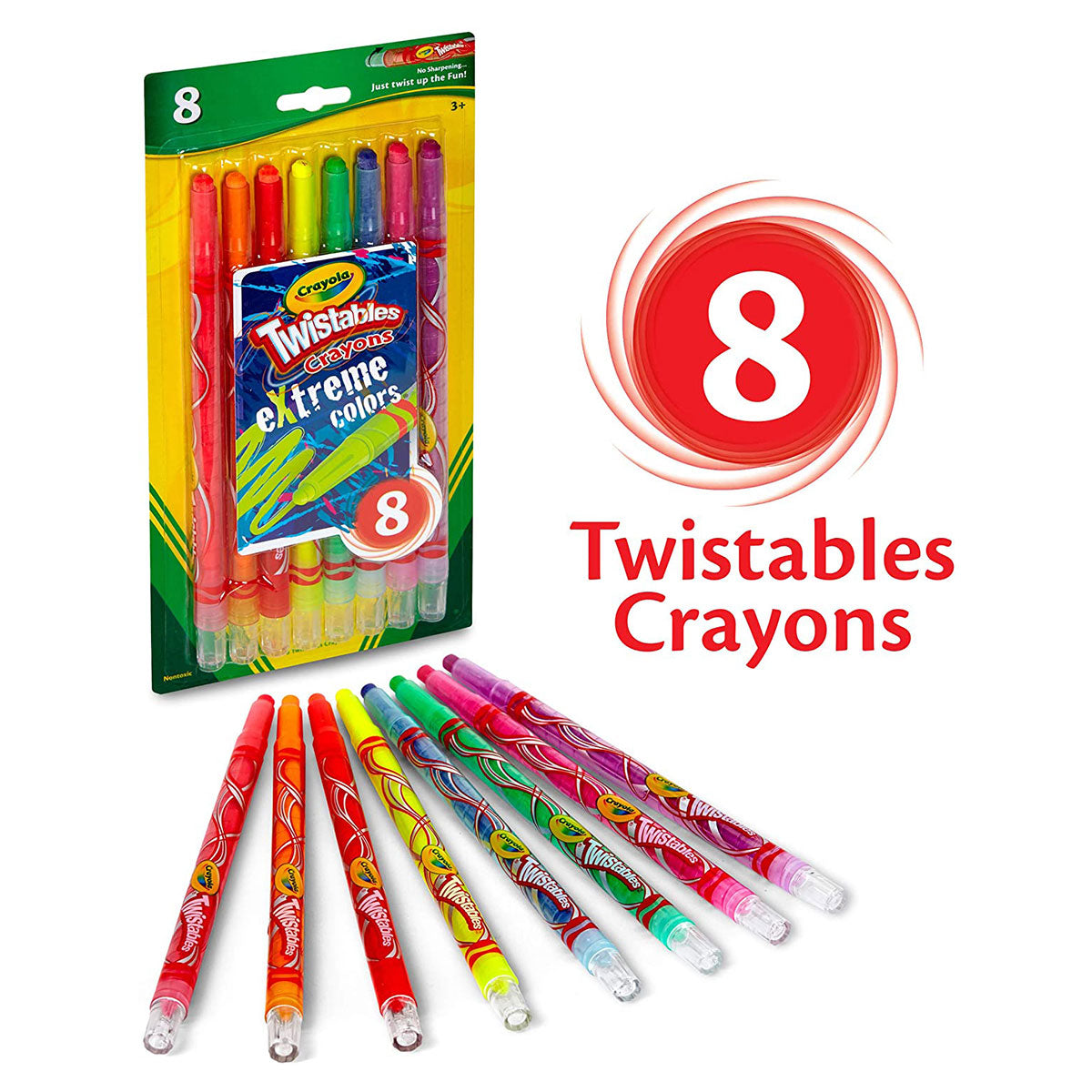Crayola - 8 ct Crayon Twist Extreme