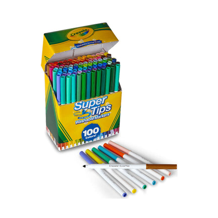 Crayola 100 ct Super Tips Washable Markers – The Entertainer