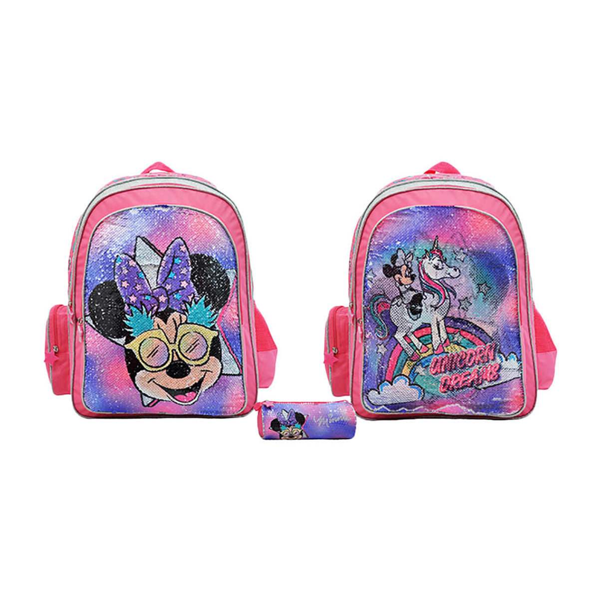 Disney - Minnie Believe In Love 18 Inches Backpack 'N Pencil Case