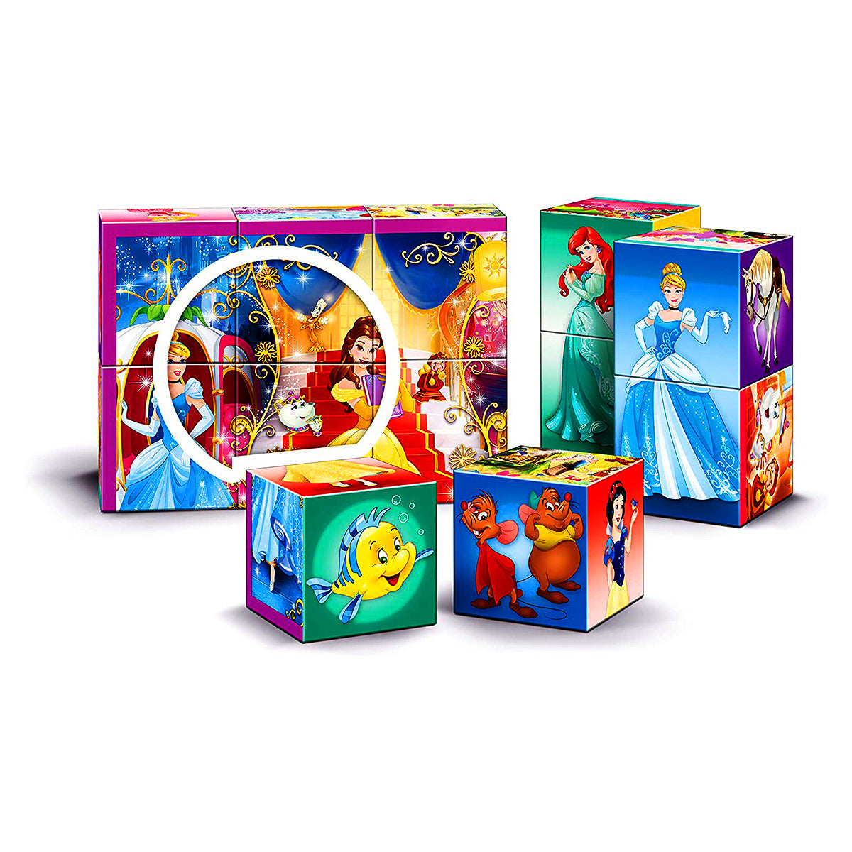 Clementoni - Disney Princess Cube Puzzle - Princess 12 Pcs