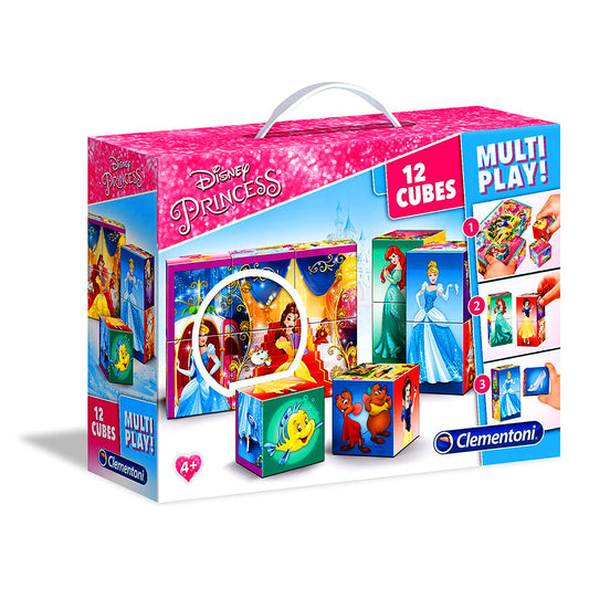 Clementoni - Disney Princess Cube Puzzle - Princess 12 Pcs