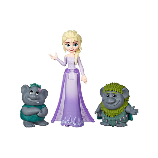 Disney Frozen - Elsa Small Doll With Troll Figures