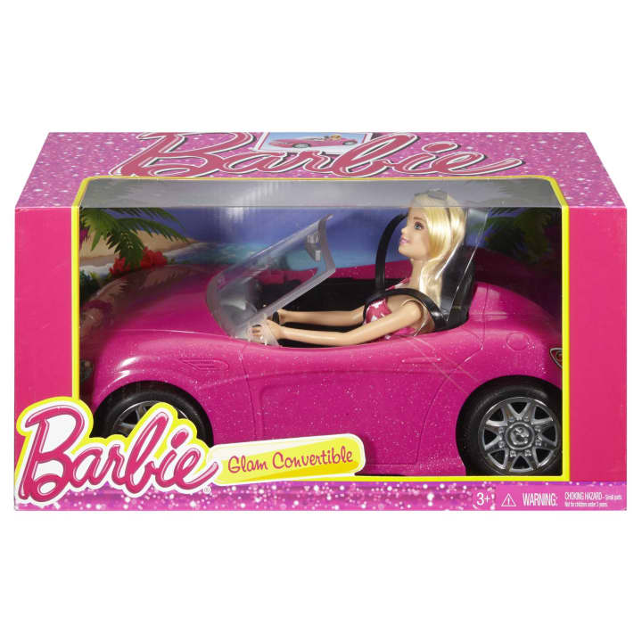 Barbie Collection Doll and 2 Seat Pink Convertible Car with