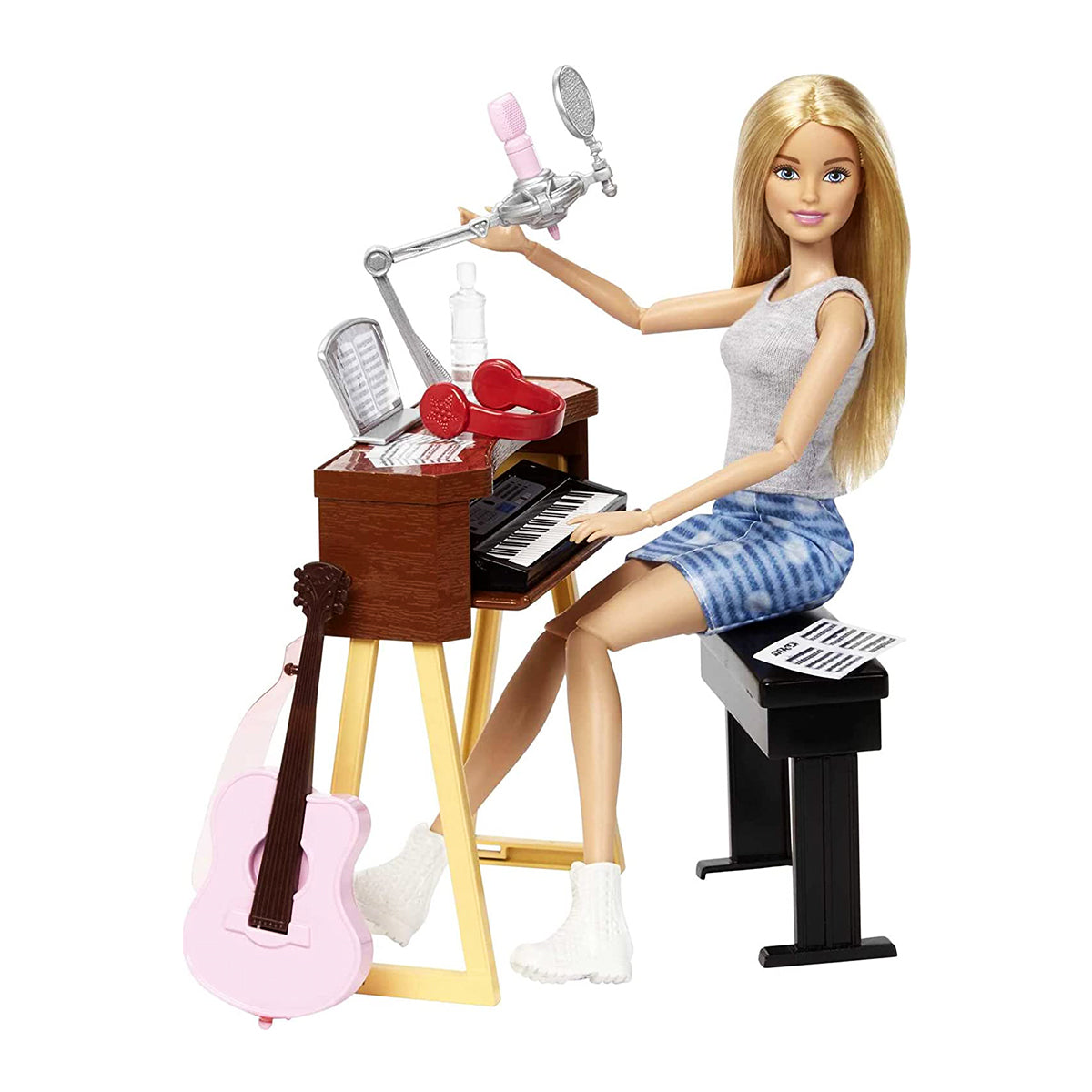 Barbie - Girls Music Blonde Activity Playset Brown